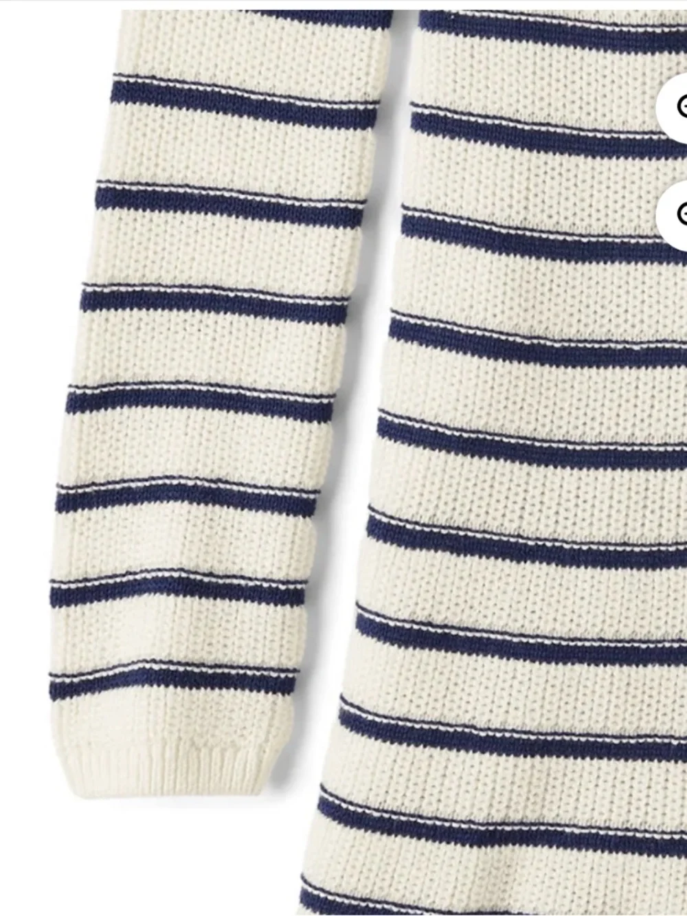 The Children’s Place Girls Fair Ivory Striped Bow Sweater Dress Size LG (10-12)